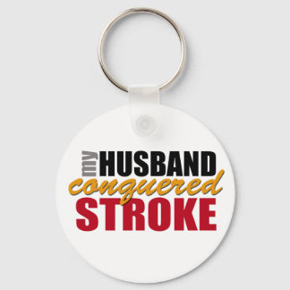 My Husband Conquered Stroke Keychain