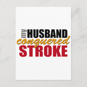 My Husband Conquered Stroke Postcard
