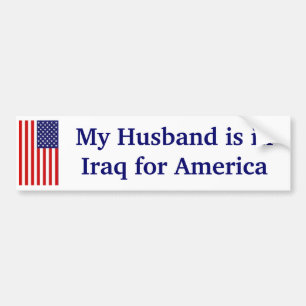 My Husband in Iraq Bumper Sticker