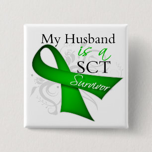 My Husband is a Stem Cell Transplant Survivor 2 Inch Square Button