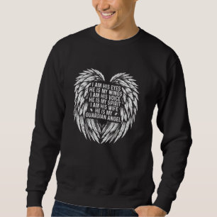 My Husband Is My Guardian Angel Widowed Wife Memor Sweatshirt