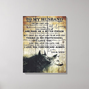 My Husband Letter Gift Letter For Him Canvas Print