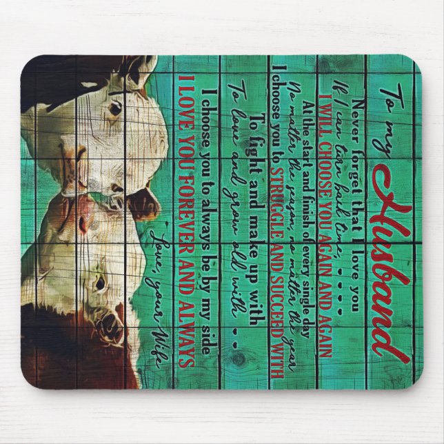 My Husband Letter Gift | Letter For Him | Mouse Pad (Front)