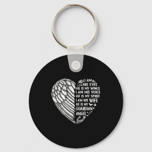My husband my guardian angel i am his wife Artwork Keychain
