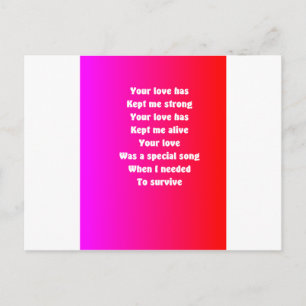 My husband on valentine's day holiday postcard