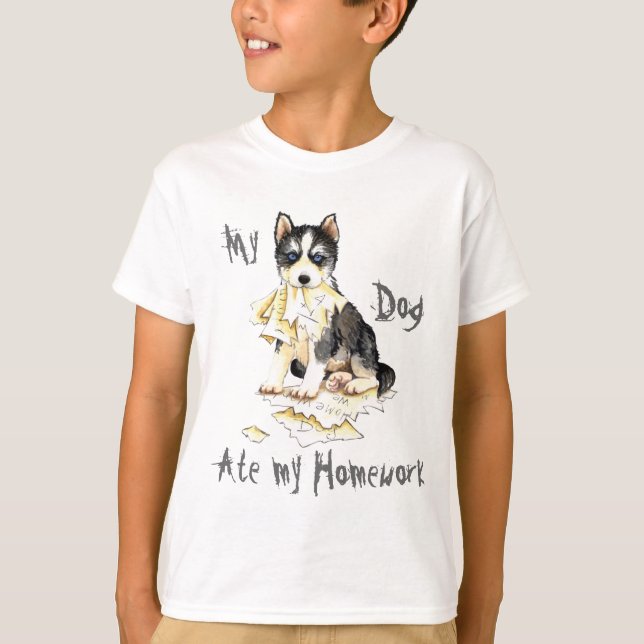 My Husky Ate my Homework T-Shirt (Front)