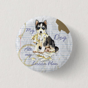 My Husky Ate my Lesson Plan 1 Inch Round Button