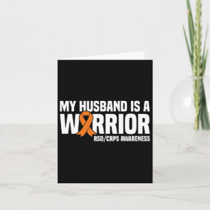 My Husnd Is A Warrior Orange Ribbon Rsdcrps Awaren Card