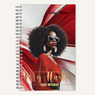 My Hustle...Red & White Abstract Journal