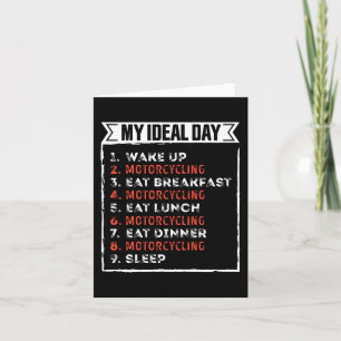 My Ideal Day Funny Motorcycling Birthday Gift Card