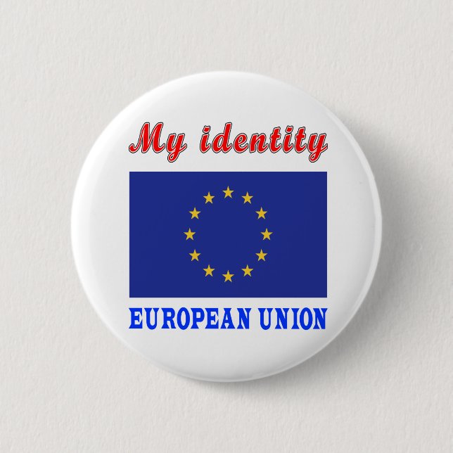 My Identity European Union 2 Inch Round Button (Front)