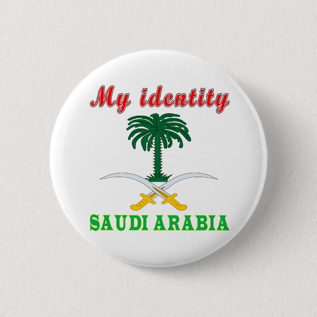 My Identity Saudi Arabia 2 Inch Round Button (Front)