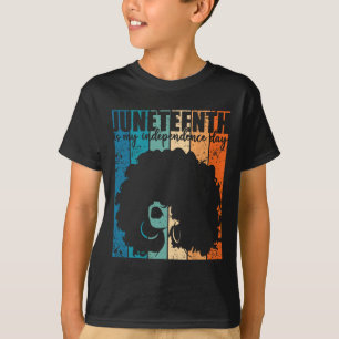 My Independence Day Retro Afro Women Melanin T-Shirt