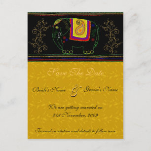 My Indian Elephant - Topaz - Customized Announcement Postcard