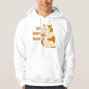 My inner beast lazy fat cat motivational quote hoodie