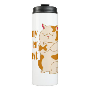 My inner beast lazy fat cat motivational quote thermal tumbler