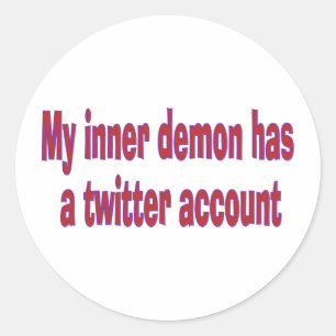 My inner demon classic round sticker