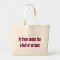 My inner demon large tote bag