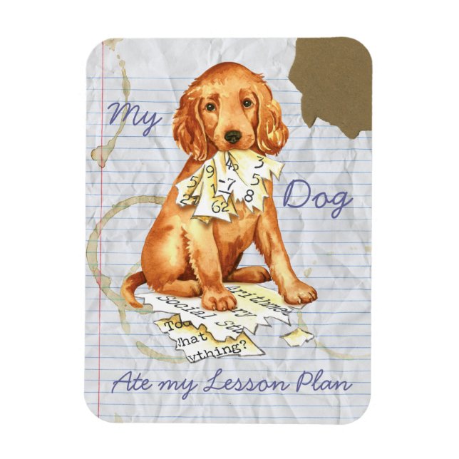 My Irish Setter Ate My Lesson Plan Magnet (Vertical)