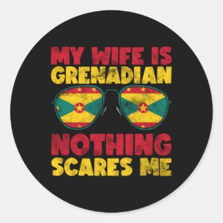 My Is Grenadian Grenada Heritage Roots Flag Classic Round Sticker