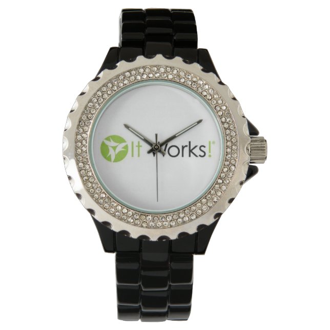 My It Works Logo Rhinestone Watch (Front)