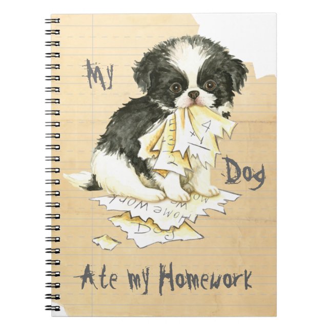 My Japanese Chin Ate My Homework Notebook (Front)