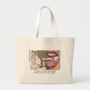 My Jewish Dentist Funny Gifts Mugs Tees & More Large Tote Bag