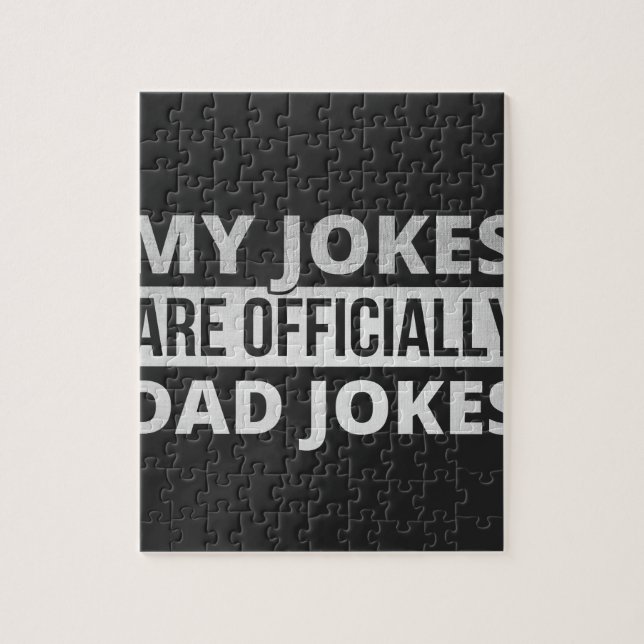 my jokes are dad jokes jigsaw puzzle (Vertical)