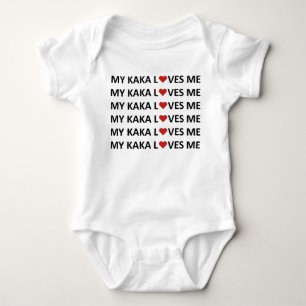 MY KAKA LOVES ME - RED HEART Baby Bodysuit