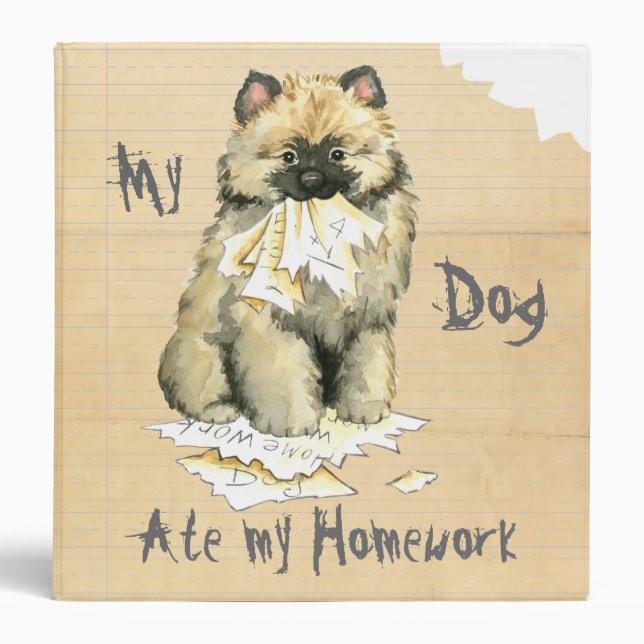 My Keeshond Ate My Homework Binder (Front)