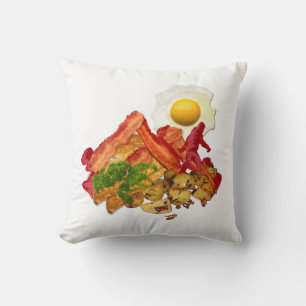 My Ketchup Gone Squatchin for Bacon Breakfast Throw Pillow