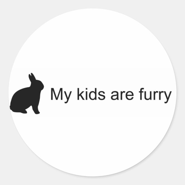 My Kids Are Furry (Bunny) Stickers (Front)