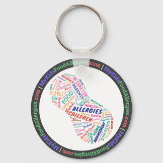 My Kid's Food Allergies Peanut Word Cloud Keychain