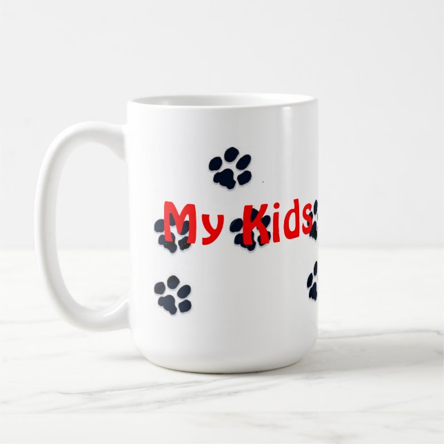 My kids have paws coffee mug (Left)