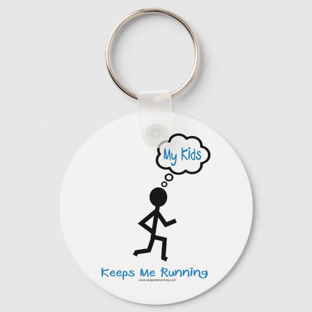 My Kids - Keeps Me Running Keychain (Front)