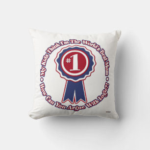 My Kids Think I'm The World's Best Mom - retro Throw Pillow