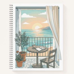 My Kind Of Morning   Cozy Coffee Sunrise Balcony A Notebook
