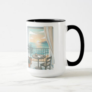 My Kind Of Morning   Cozy Coffee Sunrise Balcony  Mug