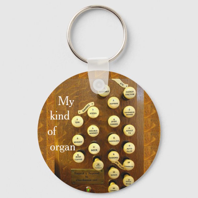 My kind of organ round key chain (Front)