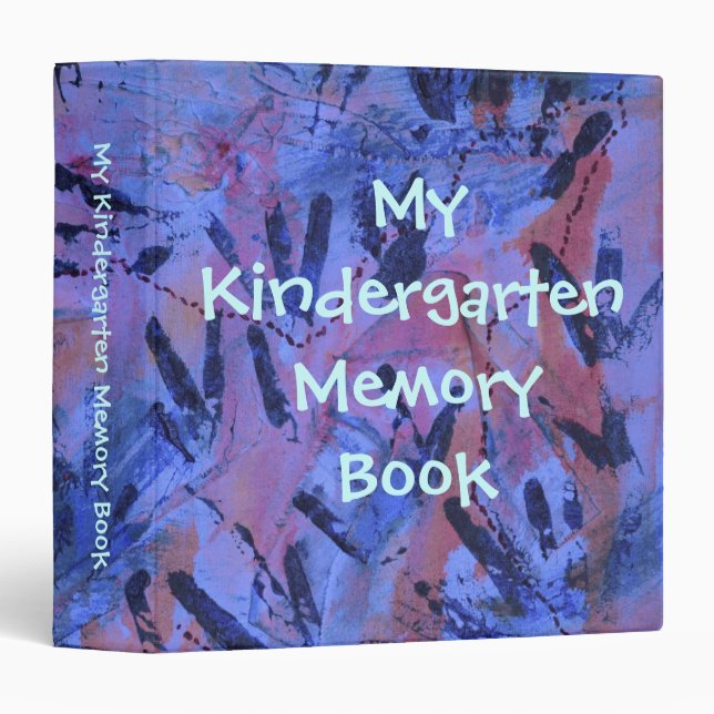 My Kindergarten Memory Book by Janz Navy Artwork Binder (Front/Spine)