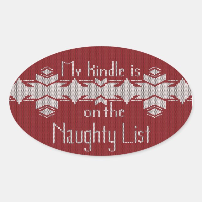 My Kindle Is on the Naughty List Sticker (Devant)