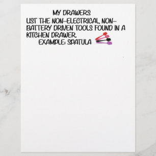 MY KITCHEN DRAWERS GAME LETTERHEAD