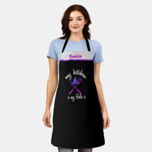 My Kitchen My Rules Chef Baker Name Personalized  Apron
