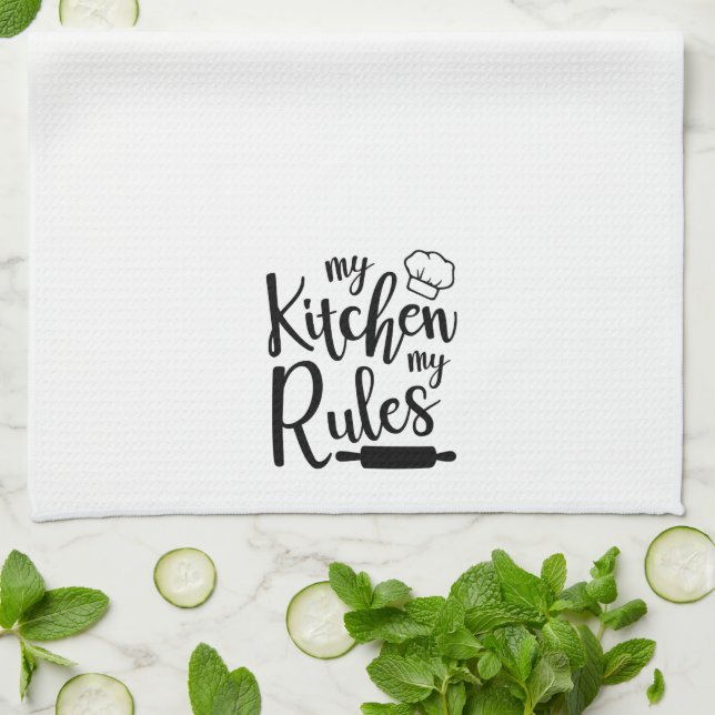My Kitchen My Rules Cooking Canning Towel (Folded)