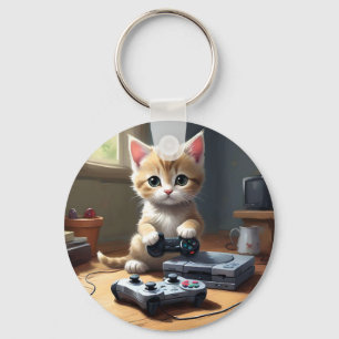 My Kitten The Expert Gamer, Keychain