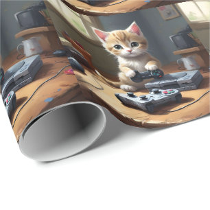 My Kitten The Expert Gamer, Wrapping Paper