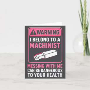 My Knight In Machinist Wife Girlfriend Funny Anniv Card