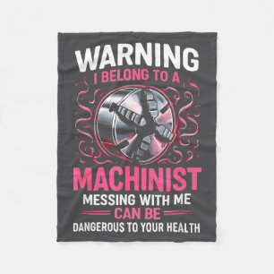 My Knight In Machinist Wife Girlfriend Funny Anniv Fleece Blanket