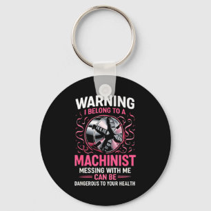 My Knight In Machinist Wife Girlfriend Funny Anniv Keychain