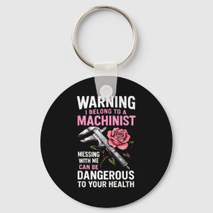 My Knight In Machinist Wife Girlfriend Funny Anniv Keychain